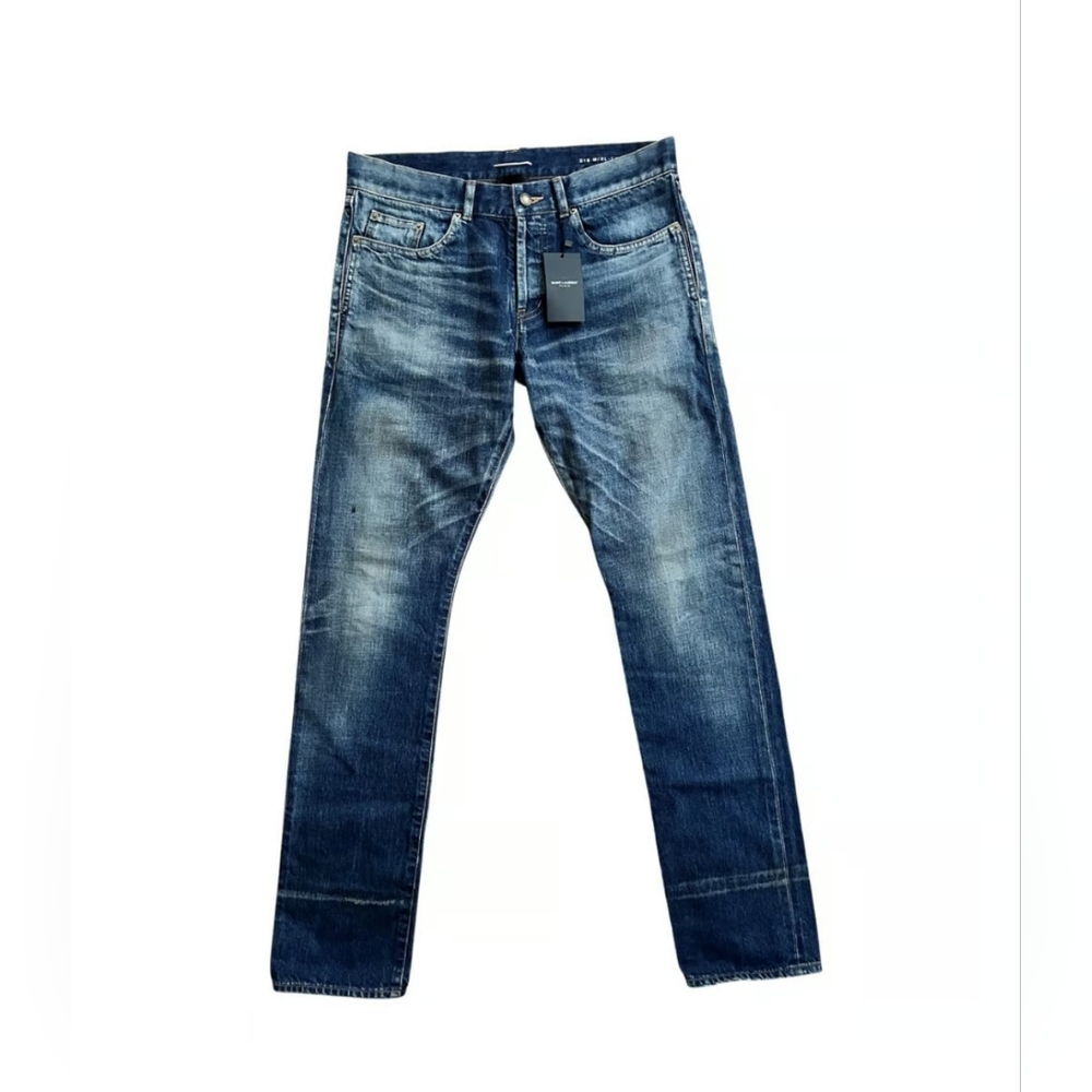 Saint Laurent D18 M/SL - LW Straight Cut Jeans- Dirty Winter Blue - sz. 32